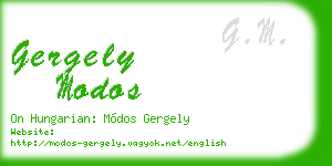 gergely modos business card
